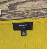 Tahari Asl Womens Sleeveless Sweater Tank Top 4AM870-TK Ochre Green M