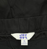 Joylab Womens Low-Rise Satin Tear Away Track Pants 94628893 Black / Tan XL