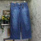 Levi's Womens 318 Shaping Wide-Leg Jeans 0033F0000 Clever Girl Blue 18W