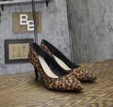 On 34th Womens Jeules Pointed-Toe Slip On Pumps Leopard Microsuede 7M