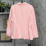DG2 Womens Stretch Crepe Blazer 687783 Blush Pink 1X