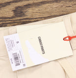 Woolrich X TGT Mid-Rise Straight-Leg Slouchy Cargo Twill Pants Cream Off White S