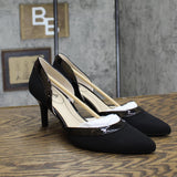 Lifestride Saldana Womens D'Orsay High Heels Shoes Black Micro Fabric 8.5M