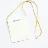 Express Chain Diamond Stud Spring Ring Clasp Necklace Gold Yellow 18''