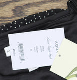 Aqua X Lisa Says Gah Allover Embellished Crop Top IBO29009 Black XS