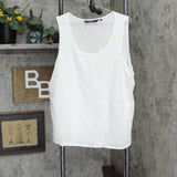Colleen Lopez Women's Plus Size Mixed Media Tank Top 698386-Plus White 2X