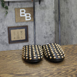 A New Day Channing Studded Slip-On Mule Flats 91636452 Jet Black 6M