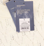 Universal Thread Sleeveless Crewneck Ribbed Hem Sweater Vest Cream Off White L