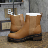 Journee Collection Block Heel Booties with Tru Comfort Foam Tan Brown 8.5M