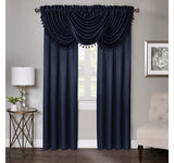 Regal Home Rod Pocket Light-Filtering Single Curtain Panel Navy Blue 50x84