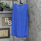 Star Vixen Sleeveless U-Neck Easy Fit Pullover Sweater Knit Top Royal Blue 1X