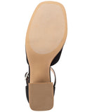 Sun + Stone Leoniee Ankle-Strap Platform Dress Sandals Black Microsuede 5.5M