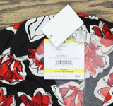 Kasper Womens Floral-Print Cowl-Neck Blouse Shirt Top 10920153 Black Red Multi M