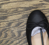 Journee Collection Womens Vika Flats Bow Accent Lightweight VIKA-WD Black 7.5W