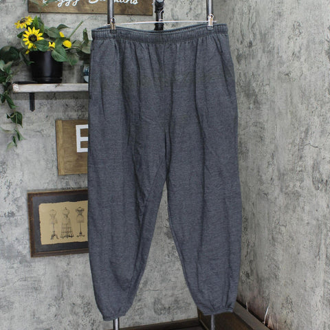 Mens Vintage Closed Bottom Sweatpants Charcoal Gray XL Big