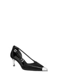 Michael Michael Kors Kasia Leather Kitten Pump Pointed Toe 40R6KAMP2L Black 9.5M