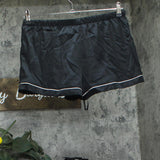 INC International Concepts Womens Satin Pajama Sleep Shorts Black M