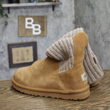 UGG Cambridge Foldover Sock Suede Boots Chestnut Tan Brown 8M