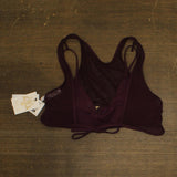 Becca Womens Muse Mesh-Overlay Bikini Swim Top 733257 Aubergine Purple L