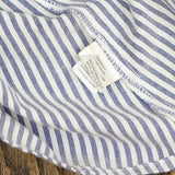 Eyeshadow Girls Woveen Cold Shoulder Ruffle Shirt Top Blue / White Stripe M