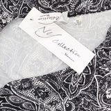 NY Collection Plus Size Elbow Sleeve Side Pleat Dress Night Historic Black 1X