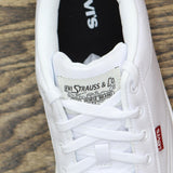 Levi's Mens Jeffrey Synthetic Leather Casual Lace Up Sneaker White 10M