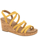 Style & Co. Womens Arloo Strappy Elastic Wedge Sandals Daffodil Yellow 11M