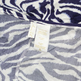 Anne Cole Womens Plus Size Zebra-Print Swim Cover Up Tunic Navy / White L/XL