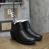 Easy Street Womens Faux Leather Booties Ankle Boots Damita DMITA Black 7N