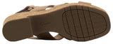 Clarks Womens Platform Cork Nerisa Grace Wedge Sandal Sand Nubuck Brown 8.5M