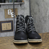 Cliffs By White Mountain Winter Lace Combat Boot Black / Fabric / Sweater 9.5M