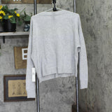 Aqua Womens Button Front Sweater Cashmere V-Neck Cardigan V10337 Light Gray 2XL