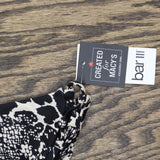 Bar III Womens Printed High-Waisted Lace Up Bikini Bottoms Black Multi XL