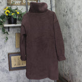 All In Motion Women’s Full Zip Long High Pile Teddy Fleece Jacket Coat Brown S