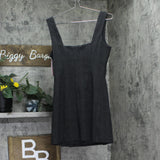 Avec Les Filles Womens Square-Neck Sleeveless Sheath Dress 83666 Charcoal Gray 6
