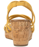 Style & Co. Womens Arloo Strappy Elastic Wedge Sandals Daffodil Yellow 11M