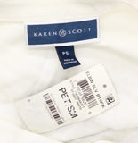 Karen Scott Elbow Cuff Boat Neck T-Shirt 100108487PT Bright White PS