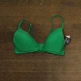 Bar III Summer Solids Knot-Front Bikini Top MBSS25156 Green Rush S