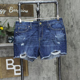 Seven7 Womens Denim Frayed Hem Slim Fit Weekend Short MY3324GL