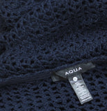 Aqua Womens Seashell Accent Treasure Crocheted Midi Dress IDO12968 Navy Blue XL