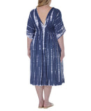 Raviya Tie-Dye Cover-Up Maxi Dress 76808XTD Navy Tie Dye Blue 3X