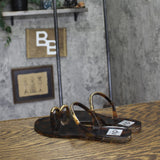 DV Dolce Vita Ivonna Toe Ring Jelly Sandals Tortoise Black Brown 7M