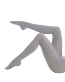MeMoi Women's Flat Knit Cotton Blend Sweater Tights 92514073 Medium Gray M / L