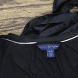 American Eagle Womens Knit Belted Satin Trim MiniDress Black XL