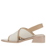 Franco Sarto Womens Silvie Heeled Sandals J4225M1 Natural White 7M