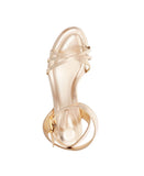 Schutz Womens High Block Sandal Alexandra Gold Yellow 6.5B