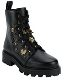 Karl Lagerfeld Makenzie Embellished Combat Booties KL445771 Black 6M