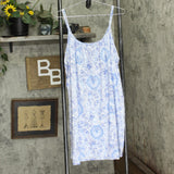 Lauren Ralph Lauren Womens V-Neck Short Nightgown 167ea7871c15c8 Blue Floral XL