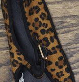 Universal Thread Flats with Ankle Strap and Memory Foam Leopard Dark Brown 7M