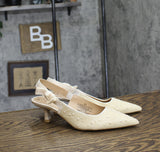 A New Day Womens Milan Pearl Slingback Heels 92611221 Ivory Off White 6.5M